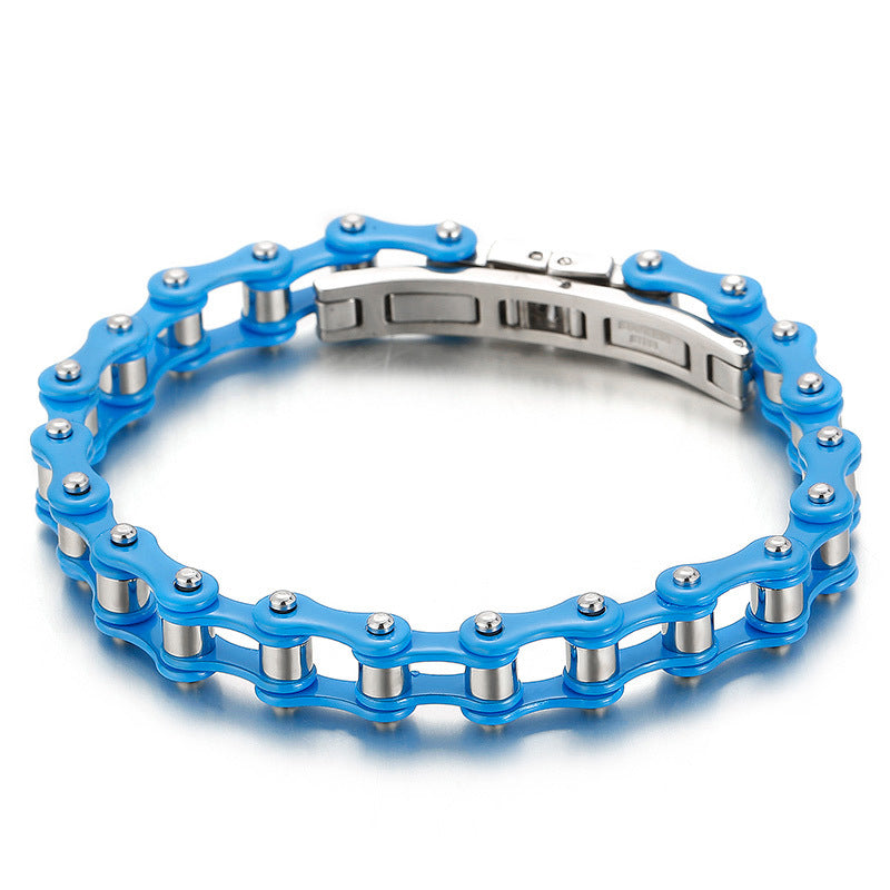 Titanium Steel Men's Bracelet with Multicolor European and American Fashion Touch