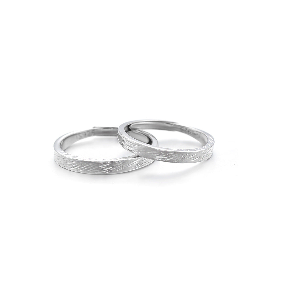 Planderful Everyday Genie – Textured Imprint Couple Ring for Girlfriend