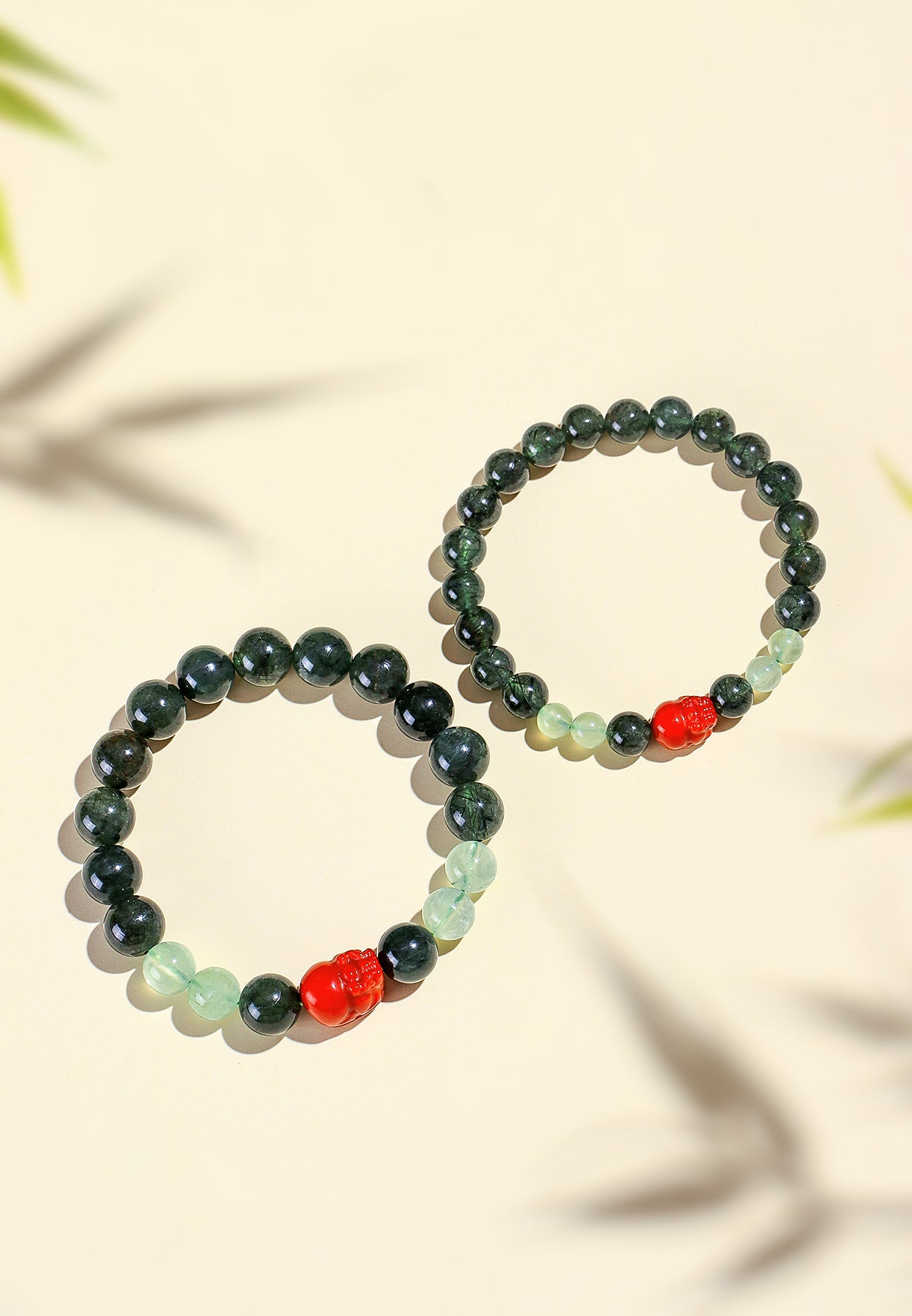 Planderful Fortune's Favor Bracelet – Elegant Natural Greenhair Grape Stone Design