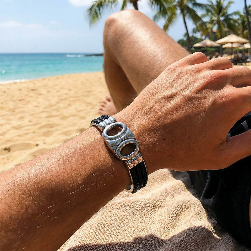 – Stainless Steel Lion Head Men's Titanium Steel Bracelet
