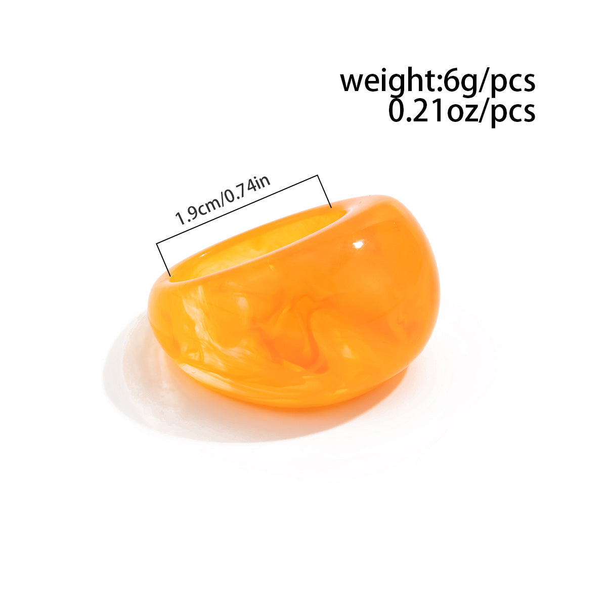 Planderful Vienna Verve Statement Ring Bread Shaped Wide Ring Maillard Color Hand Jewelry For Bold Fashion Lovers
