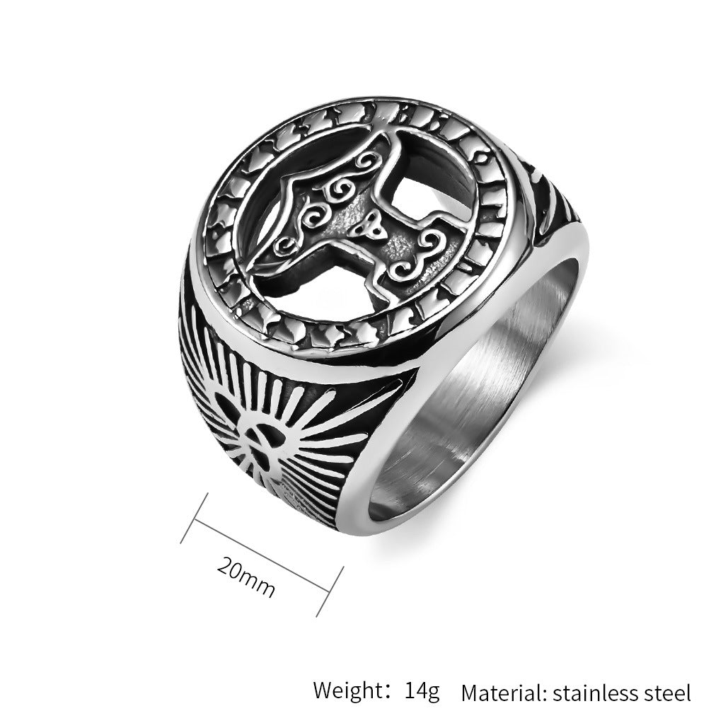 Planderful Steel Celtic Triangle Knot Ring For Men Eternal Viking Punk Style Sizes 8 9 10 11 12