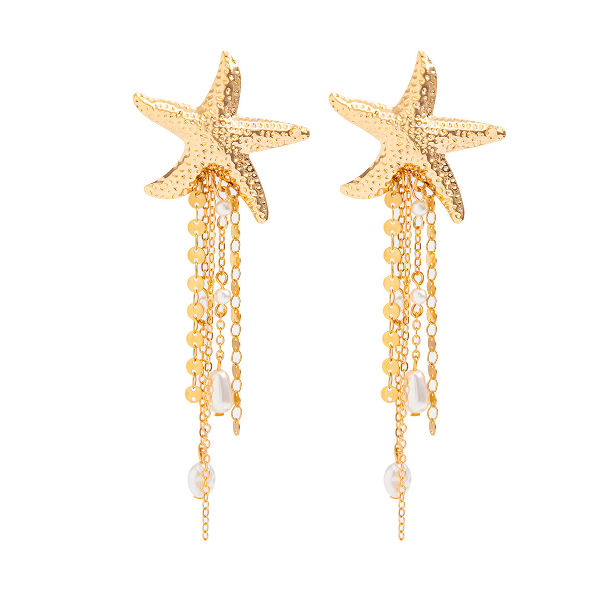 Planderful Vienna Verve Fringed Crystal Pearl Statement Earrings For Fashion Forward Women