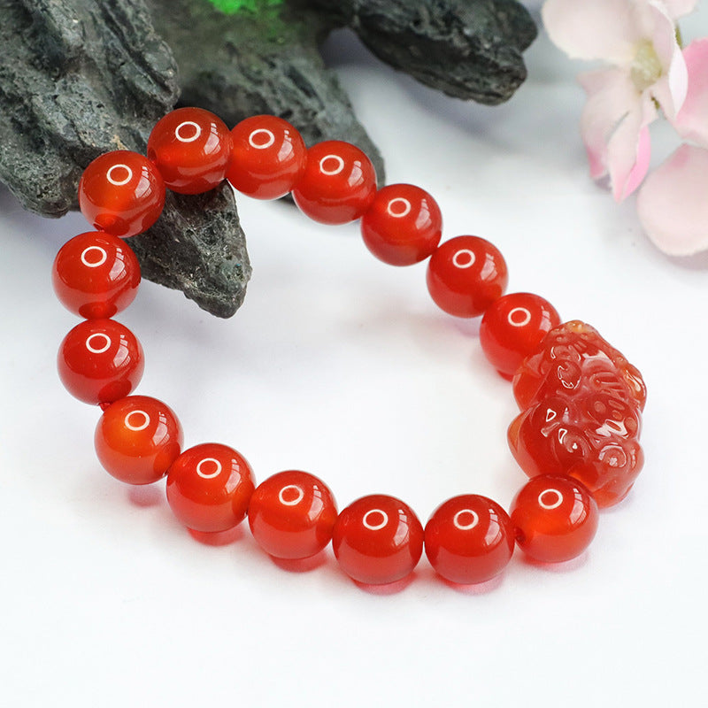 Pixerful Collection Pigeon Blood Red Agate Bracelet