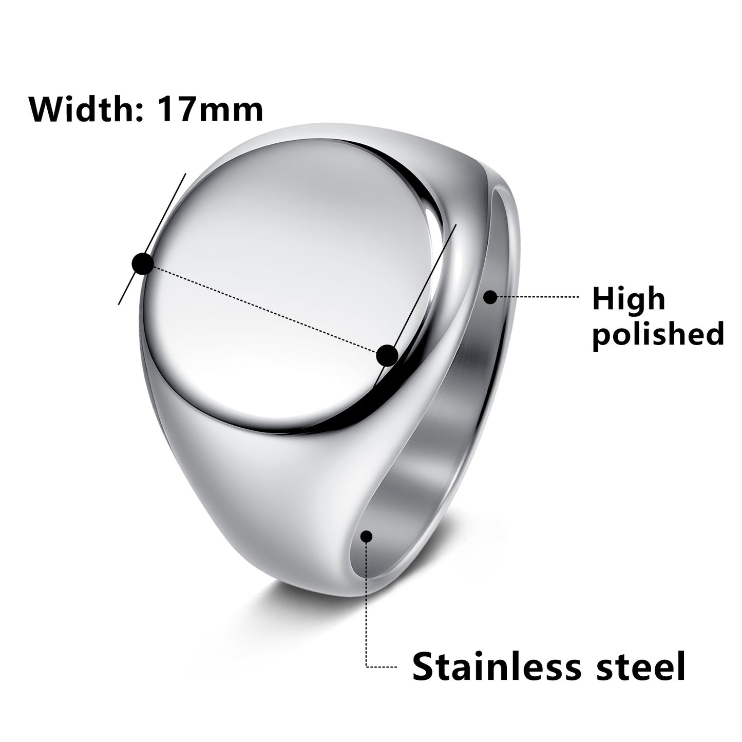 Planderful Premium Titanium Steel Ring For Men And Women Unisex Round Seal Design Everyday Genie
