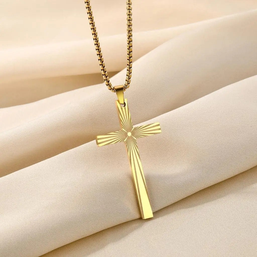 1. Planderful Stainless Steel Cross Necklace For Unisex Hip Hop Style Giftworthy Accessory