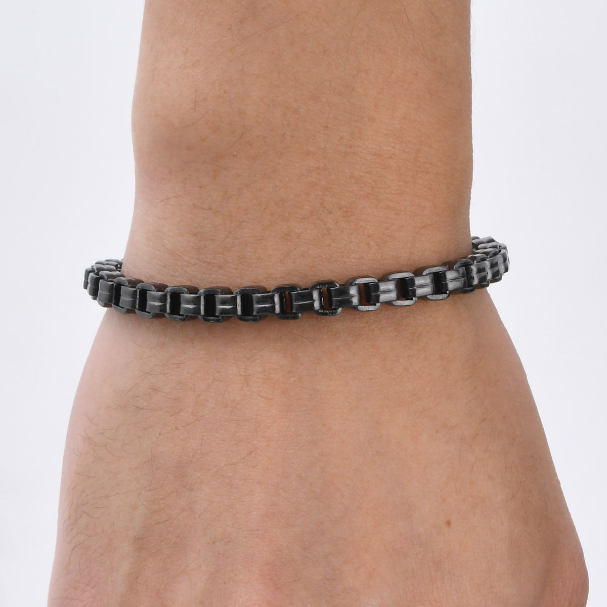 Black Stainless Steel Bracelet for Men