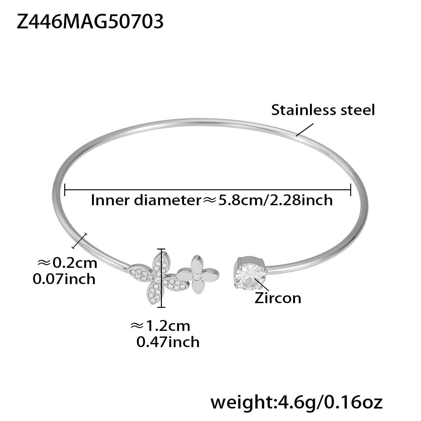 Planderful Coral Bead Opening Bracelet For Women 18K Gold