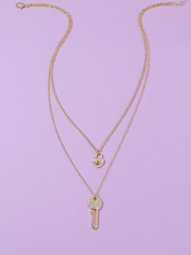 Key to Elegance Lock Necklace - Vienna Verve Collection