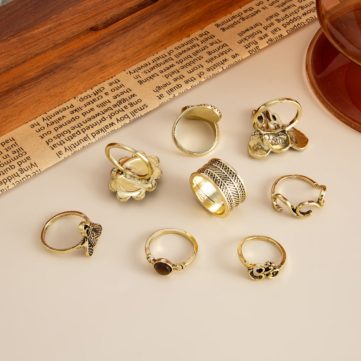 Medieval Ring With Retro Geometric Design For Bold Statement Fashion Lovers By Planderful Vienna Verve