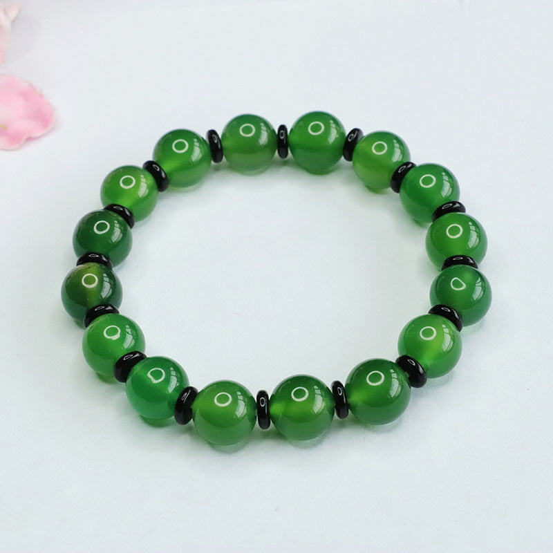 Ladies' Sterling Silver Green Chalcedony Fortune's Favor Bracelet