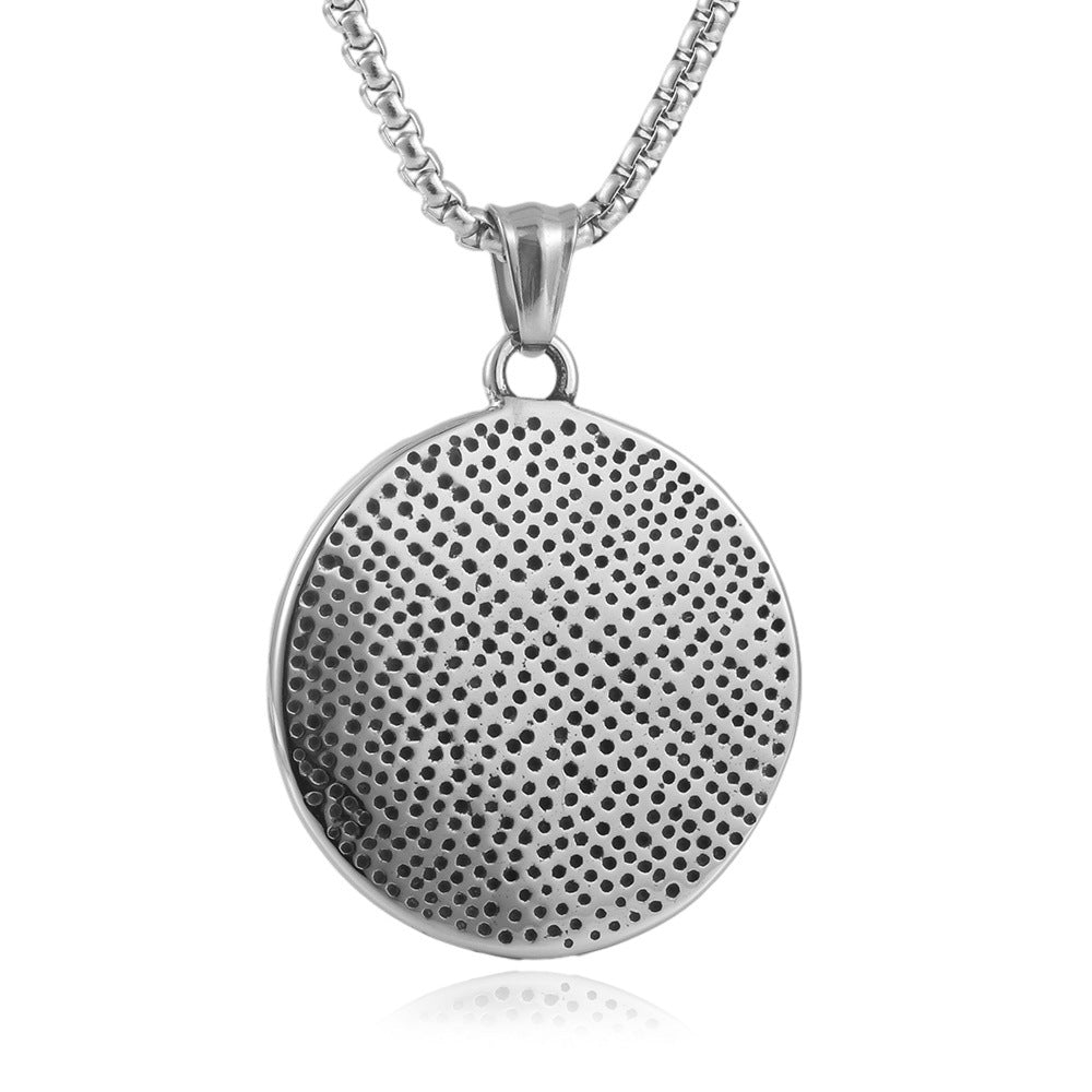 Titanium Steel Unicorn Pendant Necklace for Men - Retro Punk Style Mythical Beast Jewelry