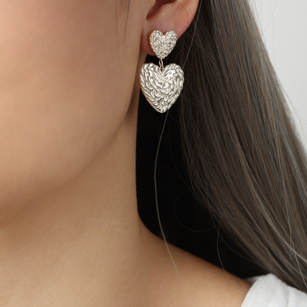 Korean Style Titanium Steel Gold-Plated Love Star Earrings - Everyday Genie Collection