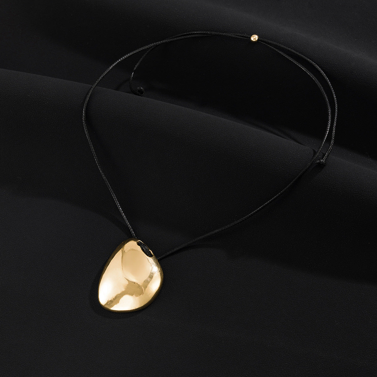 Adjustable Glossy Geometric Cord Necklace