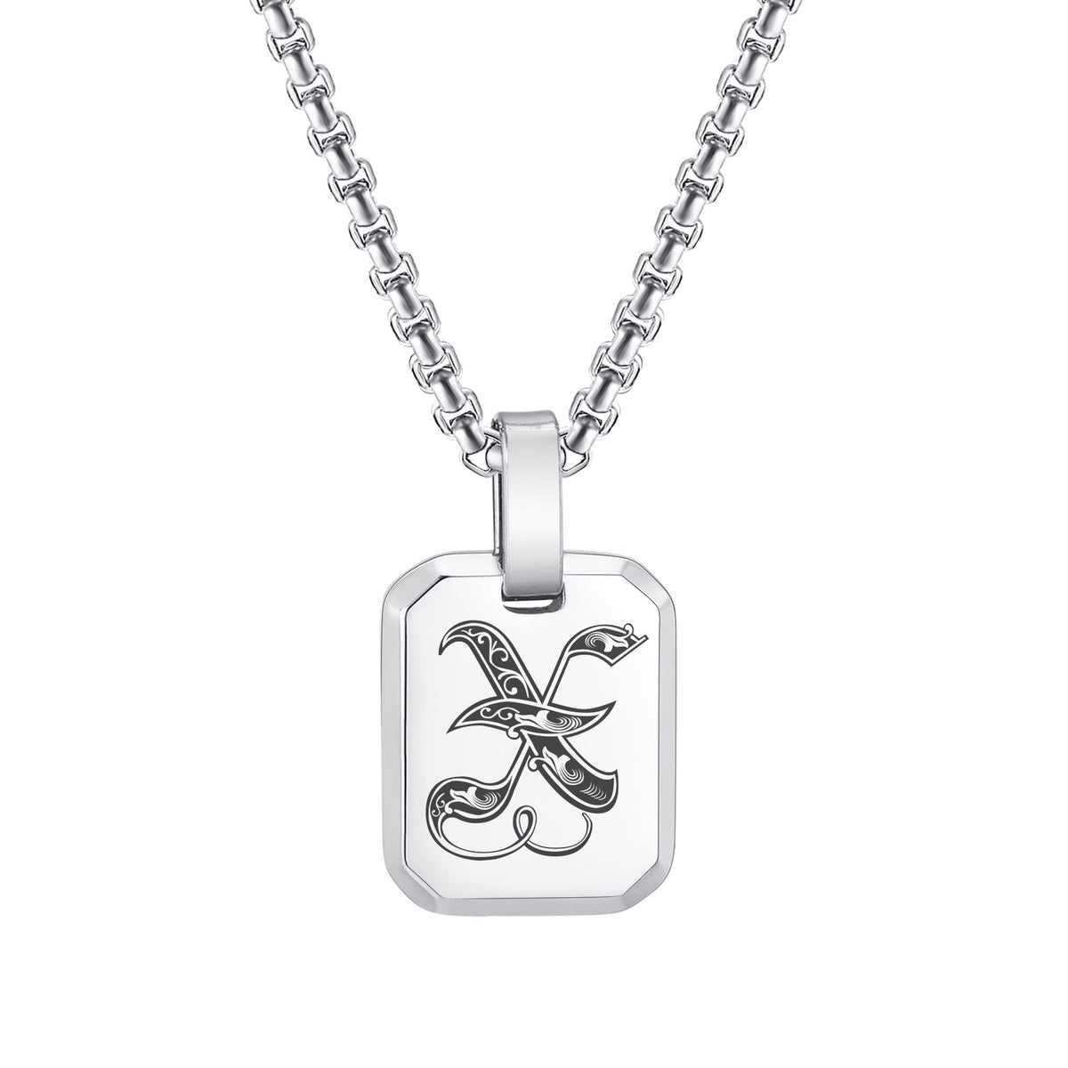 Stainless Steel Initial Letter & Blank Pendants
