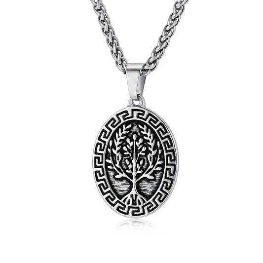 Timeless Tree of Life Titanium Steel Necklace for Men