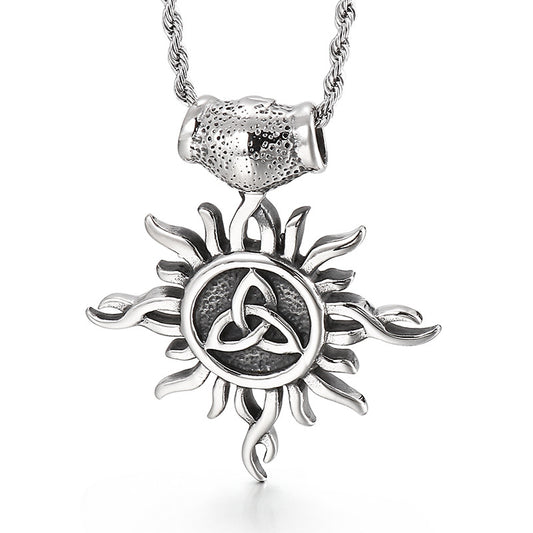 Majestic Lion Head Pendant in Titanium Steel for Men