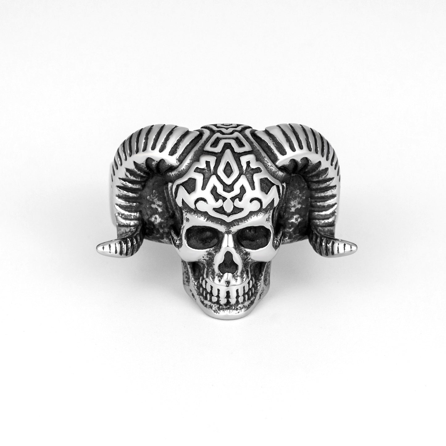 Steel Ring – Statement Gothic Skull Ring