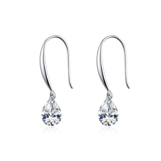 Planderful Everyday Genie Earrings – Elegant Water Drop Design with Zircon Accents
