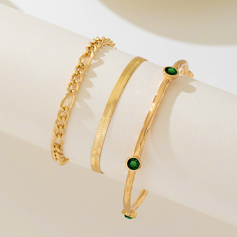 Planderful Vienna Verve Bracelet Set – Stylish Triple Stacked Design