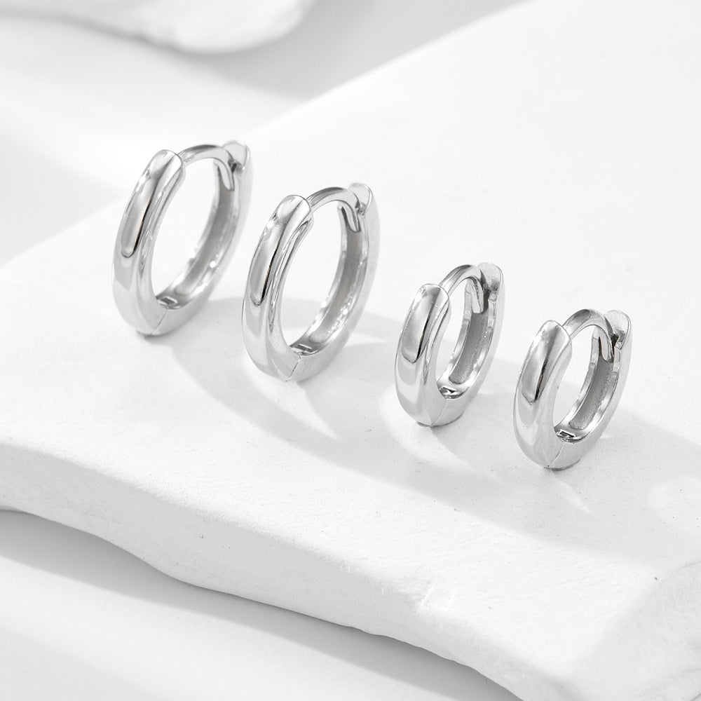 S925 Sterling Silver Ear Buckle Bare Body Earrings