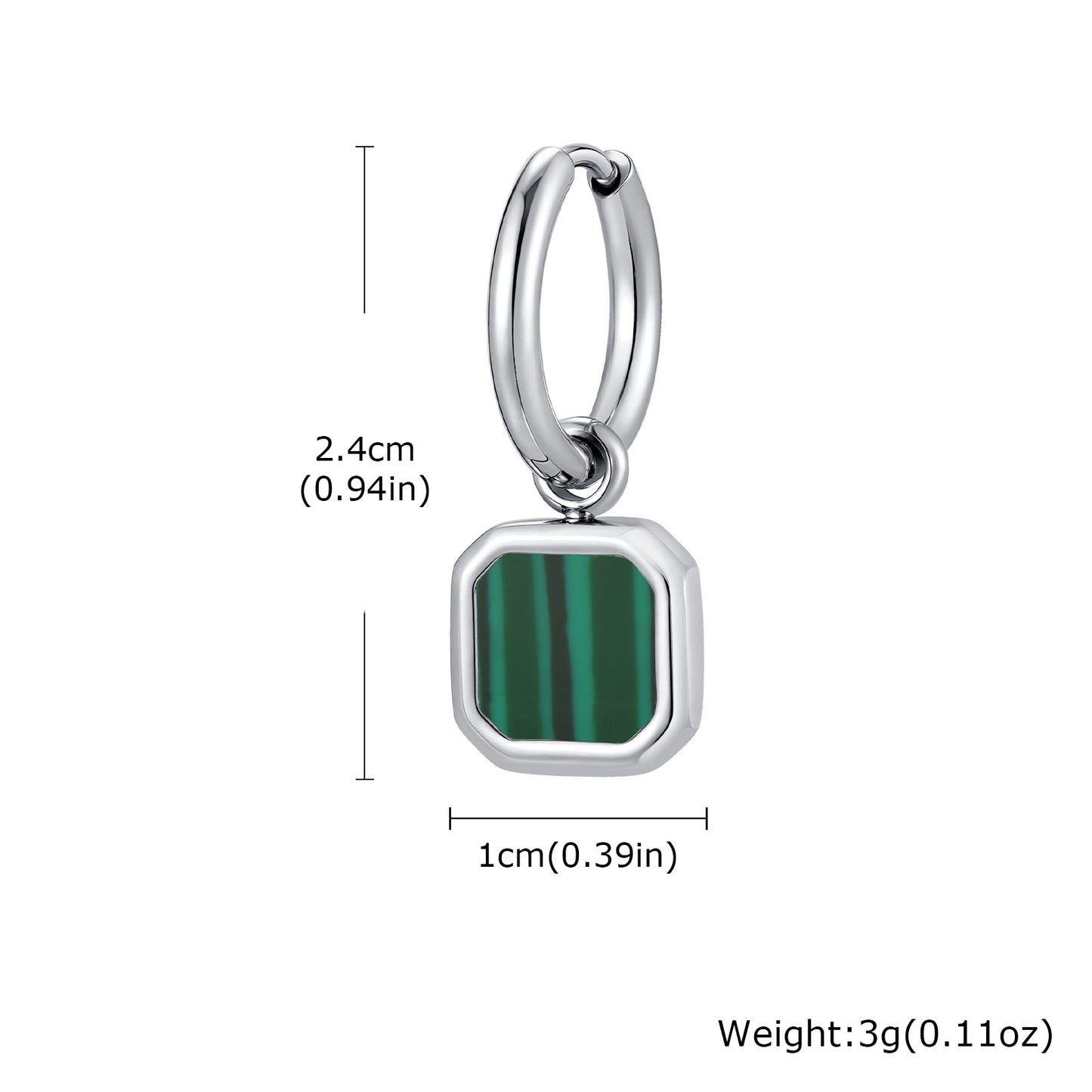 Planderful Stainless Steel Earrings Unisex Bold Tiger Eye