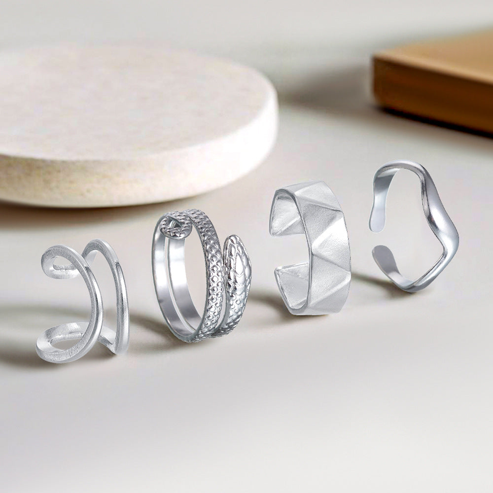 Planderful Genie Hip Hop Ring Open Design For Hip Hop Fans