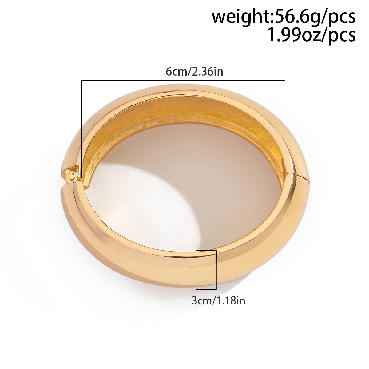 Design Light-Sensitive Surface Ring Opening Bracelet Smudging Irregular Bracelet