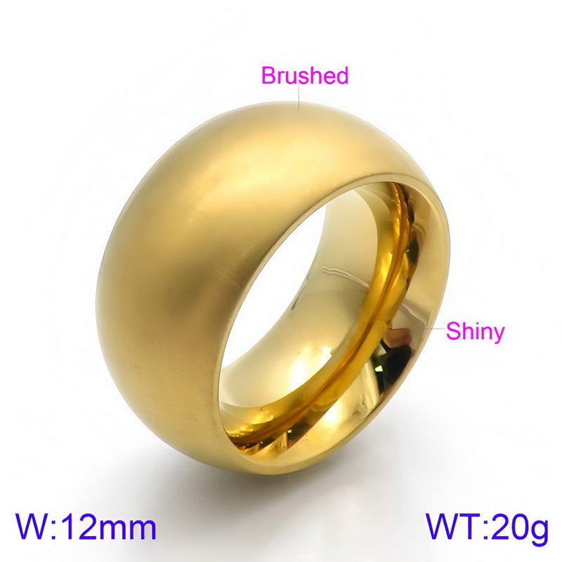 Inner Ring Polished Outer Arc Brushed Ring Multi-Specification Plain Ring Loach Back Ring