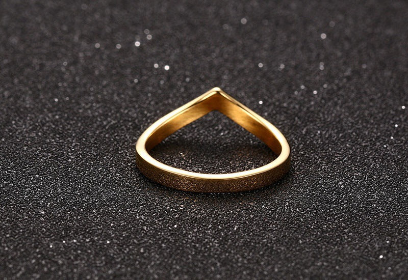 Exquisite European and American Fashion Ring Titanium Steel