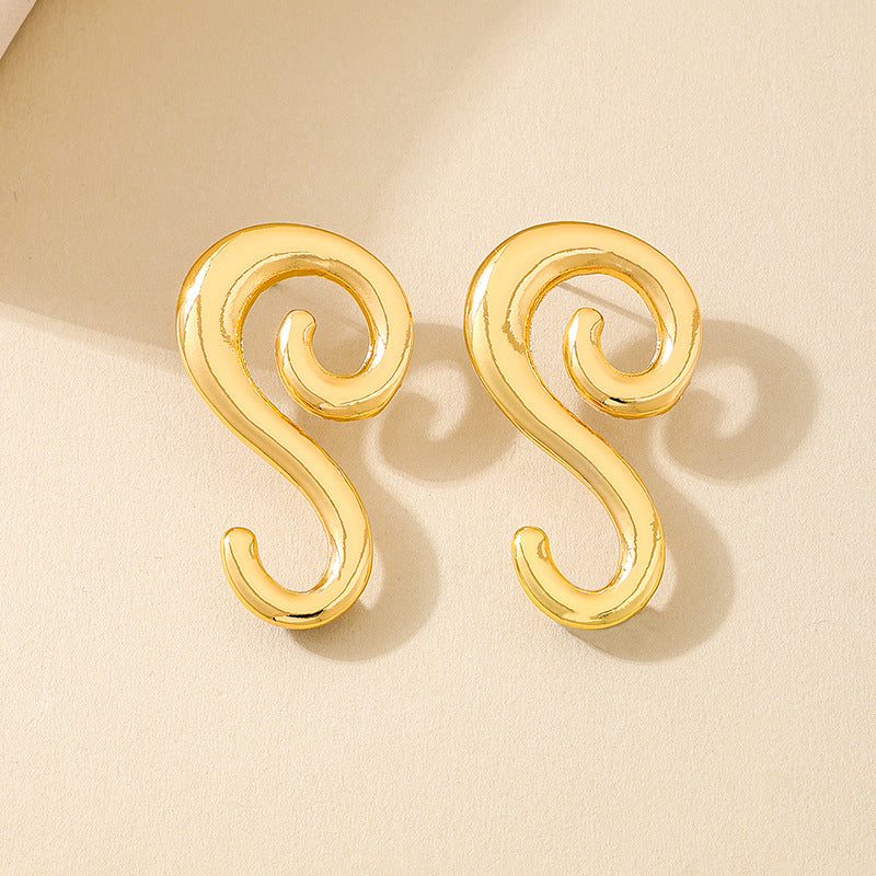 Planderful Vienna Verve Earrings – Creative Spiral Design for Versatile Daily Wear