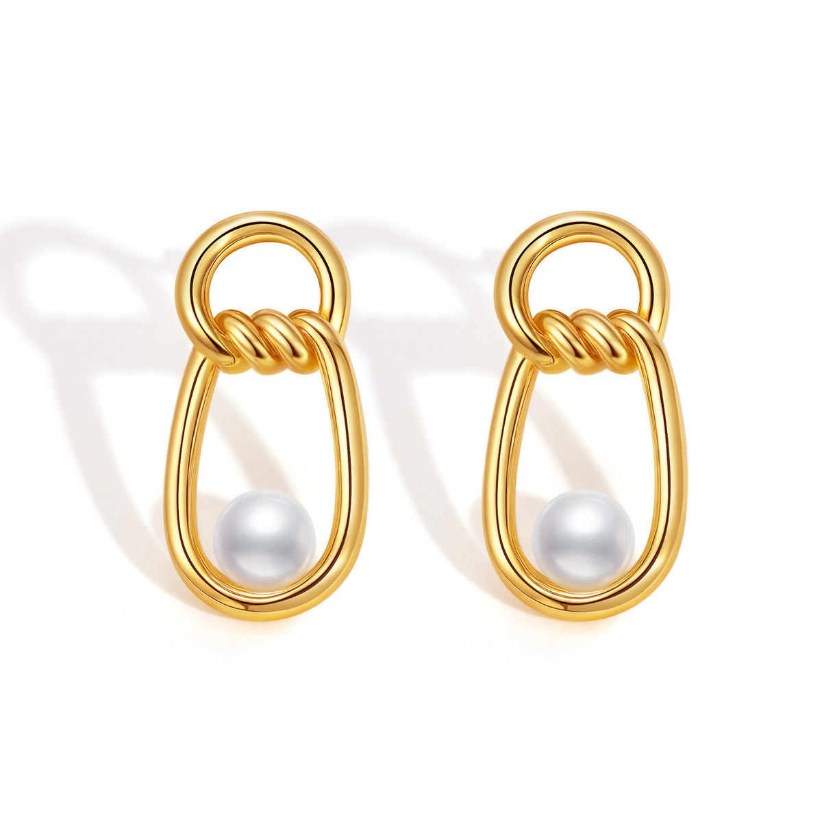 Stainless Steel Pearl Earrings
