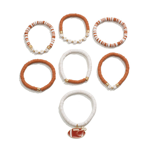 Planderful Vienna Verve Bracelet Set – Stylish Football Pendant Design
