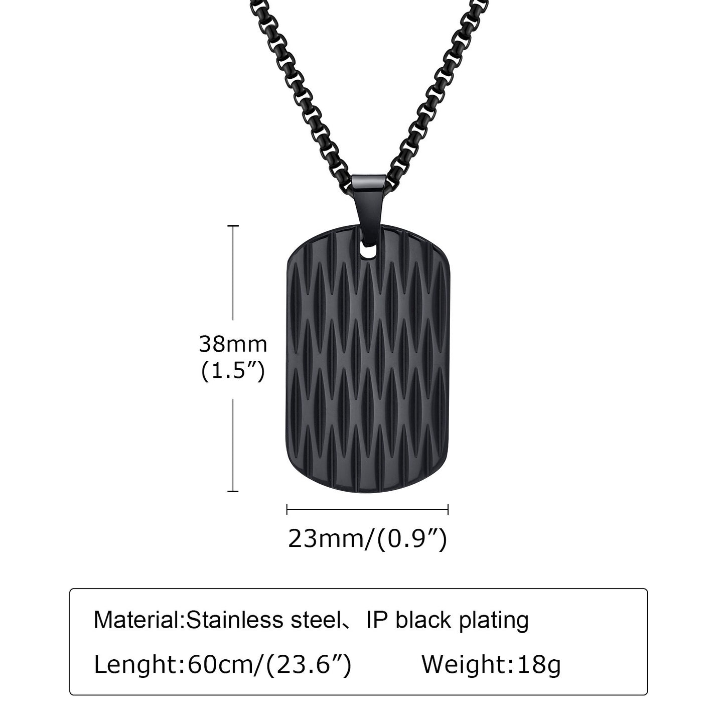Planderful Trendy Everyday Genie Stainless Steel Ripple Pendant Necklace Geometric Unisex Jewelry
