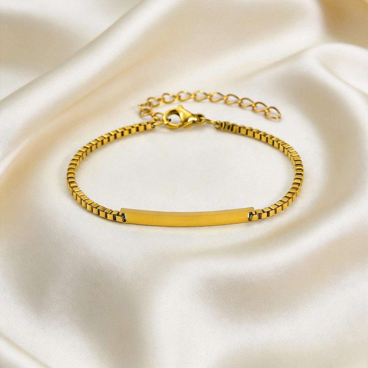 Stainless Steel Curved Bar Couple Unisex Bracelet