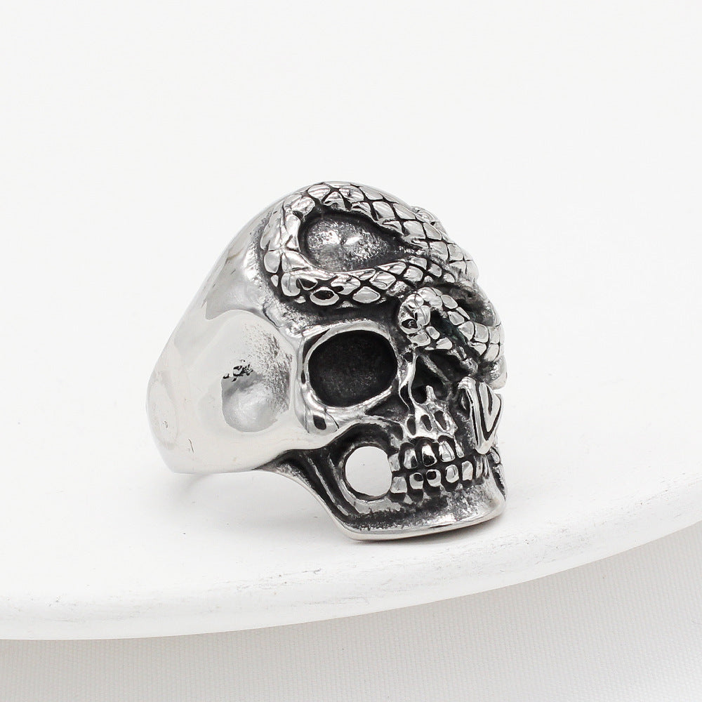 Titanium Steel Skull Ring