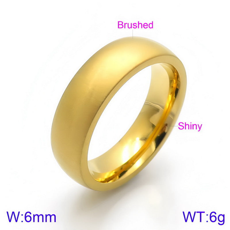 Inner Ring Polished Outer Arc Brushed Ring Multi-Specification Plain Ring Loach Back Ring