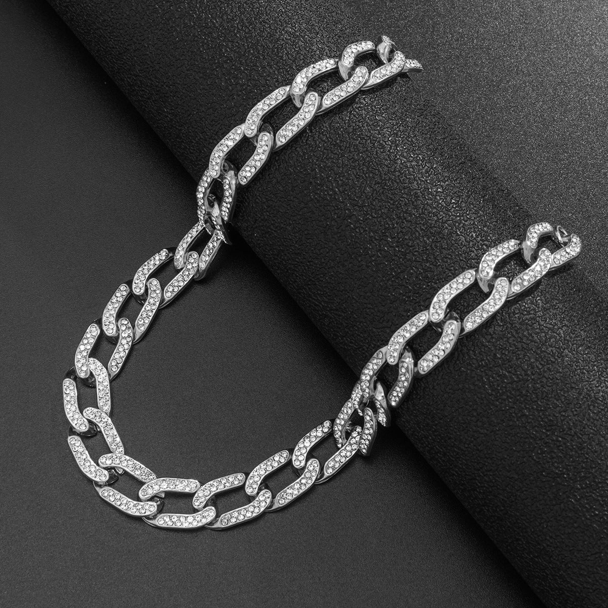 Planderful Cross Necklace Women Zircon Cuban Button Chain Versatile Statement Jewelry Vienna Verve