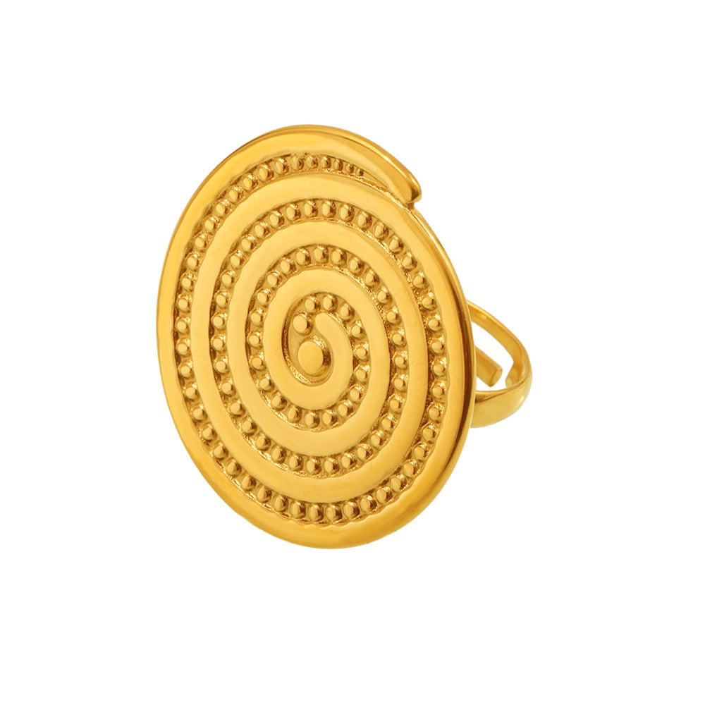 Planderful Unisex Industrial Circle Ring 18K Gold Plated
