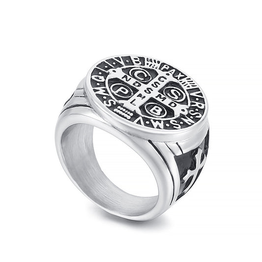 Planderful Viking Rune Ring Titanium Steel For Men Jewelry