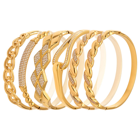 Planderful Everyday Genie Stainless Steel Zircon Bracelet