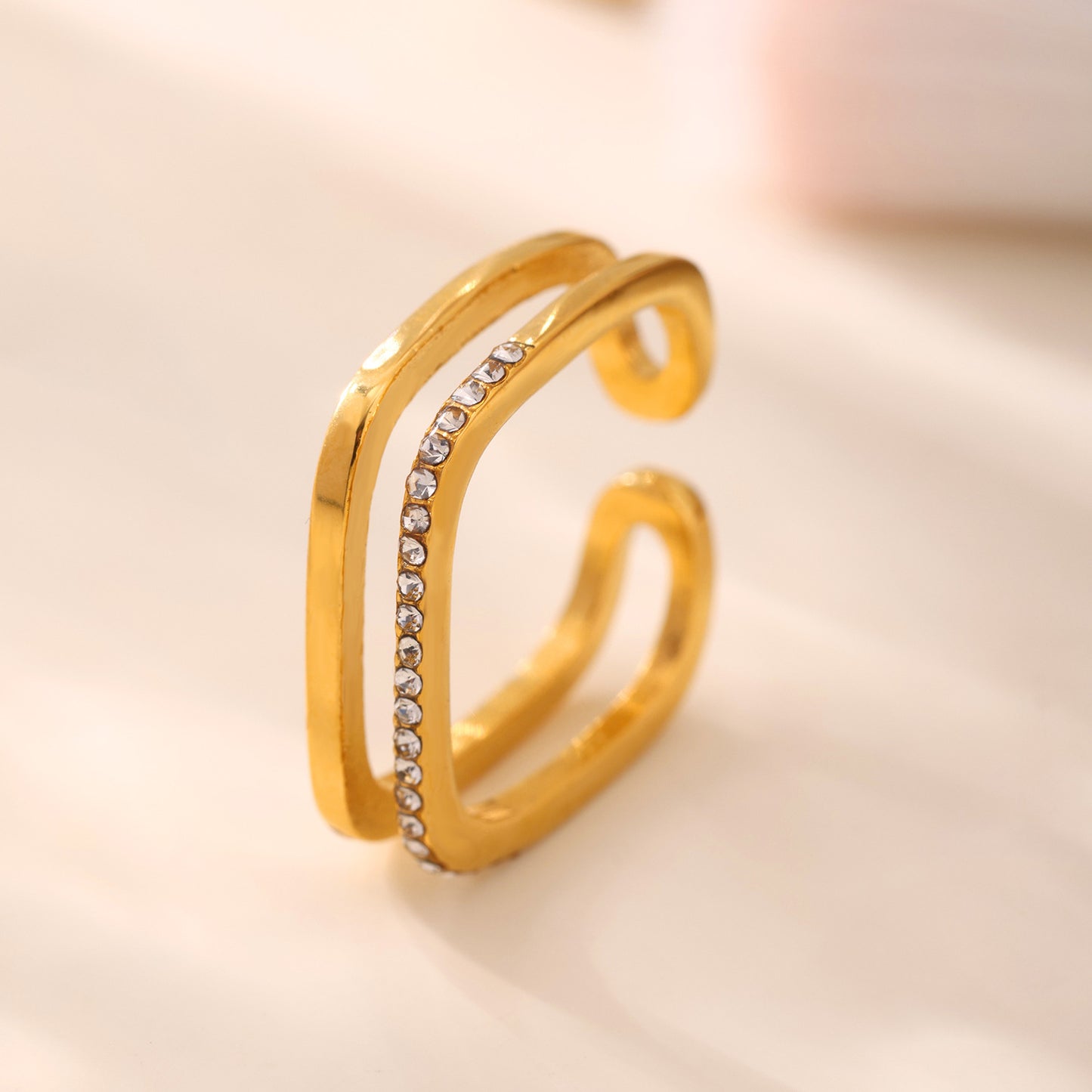 Planderful Personalized Zircon Ring For Women Open Index