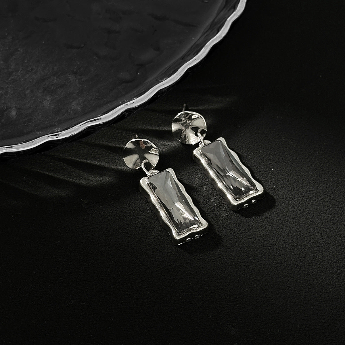 Rectangular Geometric Earrings By Planderful Vienna Verve Statement Studs For Women Bold Chic Jewelry