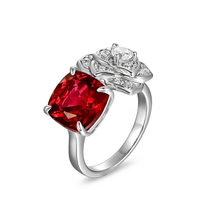Planderful Classic Lab-Grown Ruby Sterling Silver Ring – Style 1