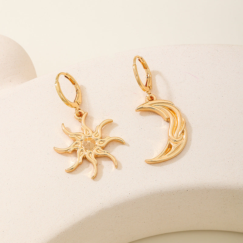 Planderful Vienna Verve Earrings – Unique Asymmetrical Star Moon Design