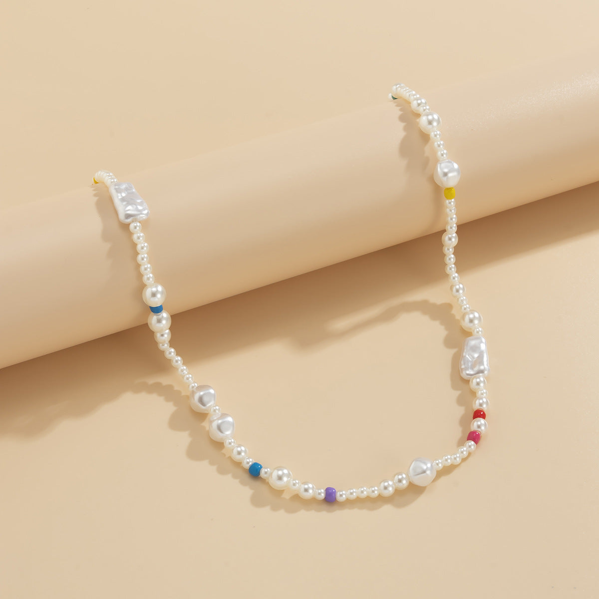Planderful Vienna Verve Imitation Pearl Fringe Necklace For Women Beaded Statement Jewelry
