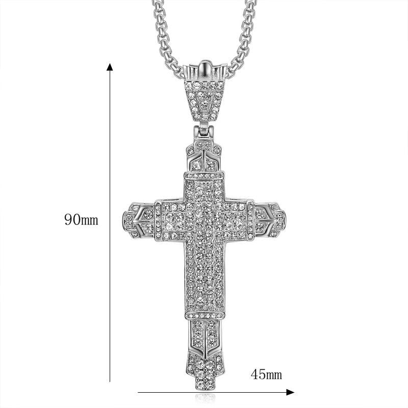 Punk Cross Stainless Steel Pendant Necklace