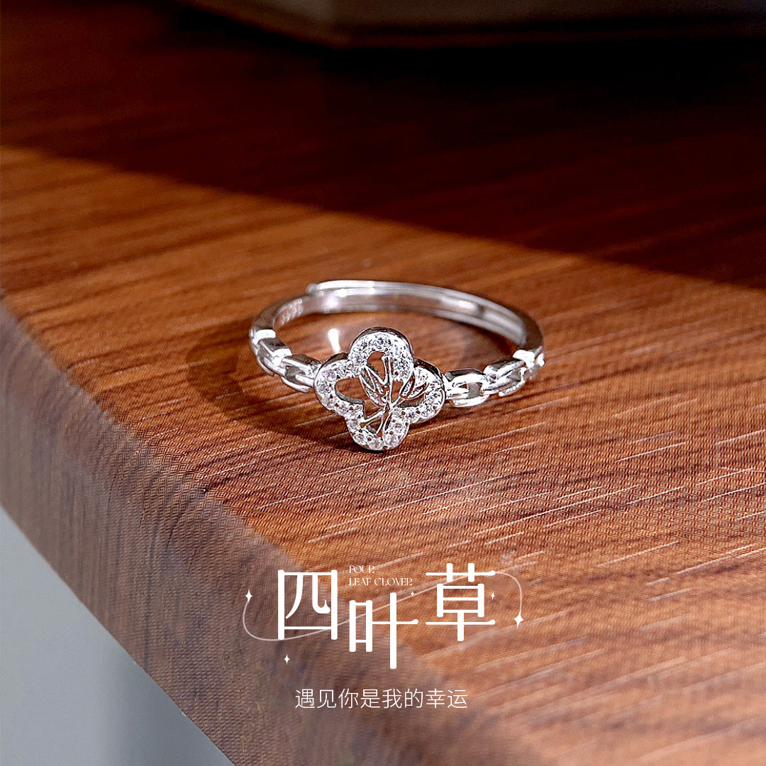 Clover Lucky 925 Sterling Silver Ring