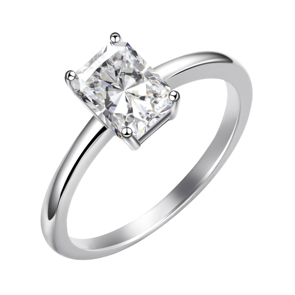 Four-Claw Princess S925 Sterling Silver Ring