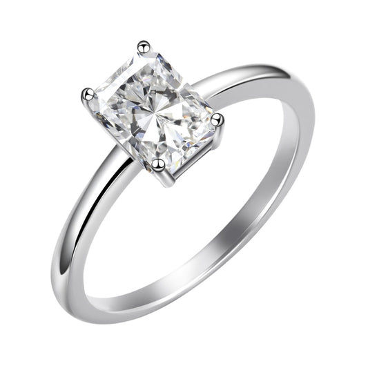 Four-Claw Princess S925 Sterling Silver Ring